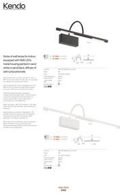 Redo 01-3467 - Lampada LED da quadro KENDO LED/11W/230V 51,4 cm CRI 92 nero