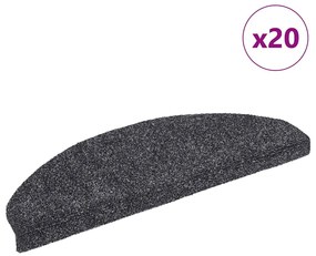Tappetini Autoadesivi Per Scale 20 Pz Grigio Scuro 65x21x4 Cm /