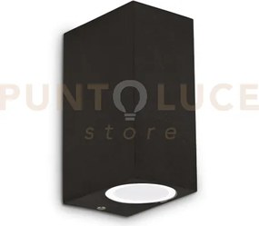 Up applique da esterno doppia emissione ip44 2 luci attacco g9 nero