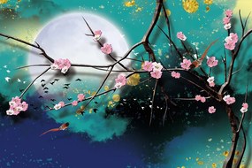 Carta da parati – Rami d'albero magici