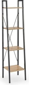 Scaffale Narvik REG1 in nero - L34 x L32 x H148 cm