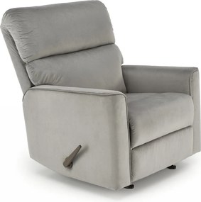 Poltrona reclinabile Karim in tessuto grigio - H103 cm