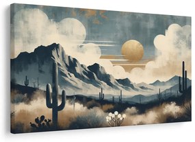 Quadro su tela – Paesaggio desertico con cactus