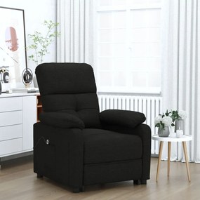 Poltrona Elettrica Reclinabile Nera İn Tessuto /