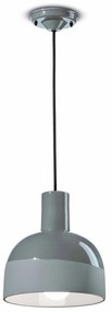 Lampadario Vintage Decò Caxixi Ceramica Grigio Castello 1 Luce E27
