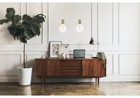 Lampadario a sospensione con filo MIROS 2xE27/60W/230V bianco/oro