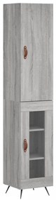 Credenza grigio sonoma 34,5x34x180 cm in legno multistrato
