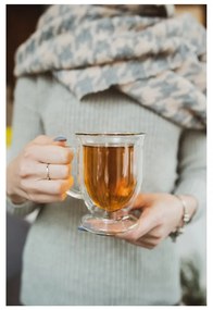 Tazze in set con parete doppia/da latte in vetro 2 pz 250 ml Amo – Vialli Design