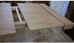 Tavolo da pranzo allungabile in legno naturale 180x100 cm