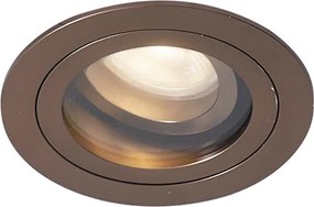 Faretto da incasso moderno bronzo scuro ruotabile e inclinabile IP44 - Chuck
