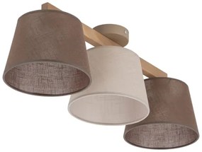 Brilagi - Lampadario a plafone LATTE SABIA 3xE27/15W/230V pino/mix