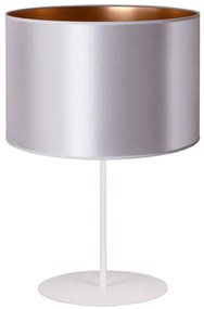 Duolla - Lampada da tavolo CANNES 1xE14/15W/230V diametro 20 cm argento/rame/bianco
