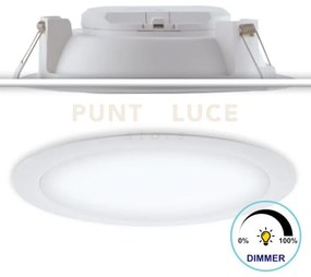 Incasso led horus bianco 10w 1050lm 4000k ip40 12x6cm