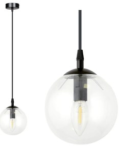 Lampada a sospensione COSMO 1 BL in acciaio e vetro E14
