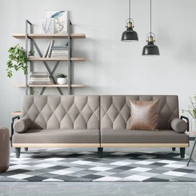 Divano Letto Con Braccioli Tortora İn Tessuto /