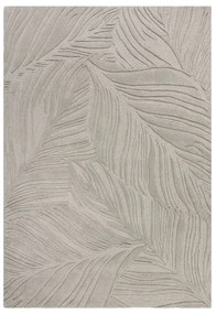 Tappeto in lana grigio chiaro 200x290 cm Lino Leaf - Flair Rugs