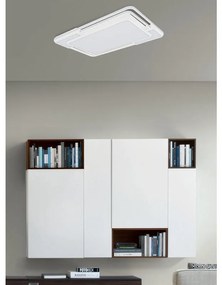 Plafoniera design LED Alicia, bianco 90x cm, luce CCT dimmerabile NOVECENTO