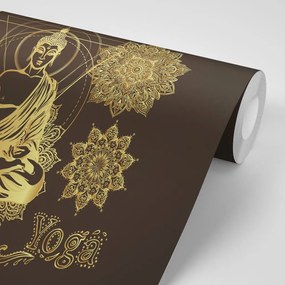 Carta da parati – Buddha dorato meditativo