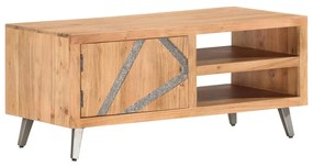 Tavolino Da Caffè 90x45x40 Cm İn Legno Massello Di Acacia /