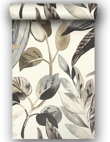 Fotomurale Giungla, beige e grigio