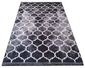 Tappeto antiscivolo nero con ornamenti Larghezza: 160 cm | Lunghezza: 220 cm