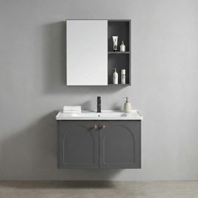 Set di mobili da bagno con lavabo Denver 60cm Grey
