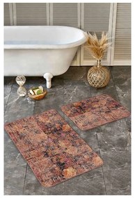 Set di tappetini per il bagno marroni in velluto 2 pz 60x100 cm – Mila Home