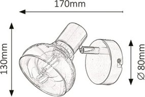 Rabalux 5555 - Applique HOLLY 1xE14/40W/230V cromo lucido