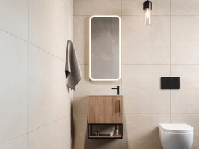 Mobile Lavabo sospeso con nicchia 40 cm Naturale Chiaro - LOPENA