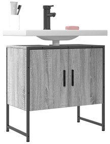 Mobile Lavabo Bagno Grigio Sonoma 60x33x60 Cm Legno Multistrato /