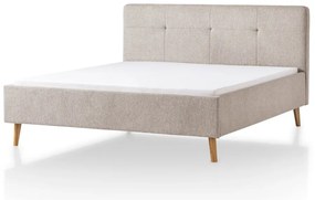 Letto matrimoniale imbottito grigio/marrone rete non inclusa 180x200 cm Smart – Meise Möbel