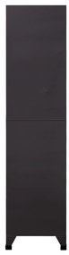 Armadietto con serratura antracite 90x40x180 cm in acciaio