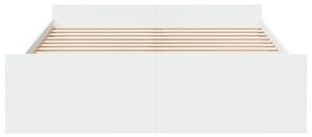 Giroletto con cassetti bianco 150x200 cm in legno multistrato