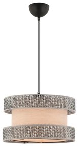 Lampadario su cavo HALO 1xE27/60W/230V beige/grigio
