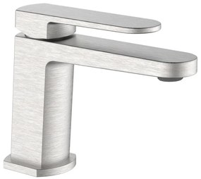 Rubinetto per lavabo a canna bassa Zefir grigio spazzolato opaco AQUASANIT
