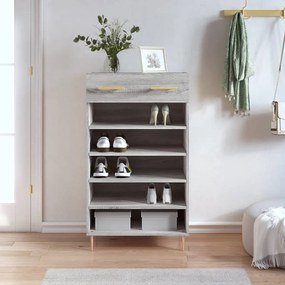 Scarpiera Grigio Sonoma 60x35x105 Cm İn Legno Multistrato /