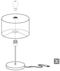 Eglo 31629 - Lampada da tavolo MASERLO 1xE27/60W/230V