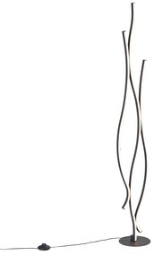 Lampada da terra di design nera con LED dimmerabile - Ying