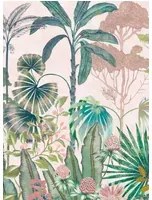 Harlequin Carta da parati panoramica Floreana - Bleached Coral/ Succulent/ Fig Leaf