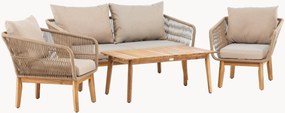 Set lounge da giardino in legno di acacia Chania, set da 4