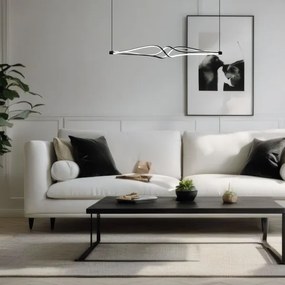 Lampadario LED a sospensione con filo TWISTER LED/56W/230V nero