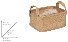 WENKO 64470100 - Cestino JUNA 20x15 cm marrone