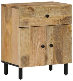 Comodino 50x33x60 Cm İn Legno Massello Di Mango /