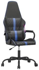 Sedia da Gaming Nera e Blu in Similpelle