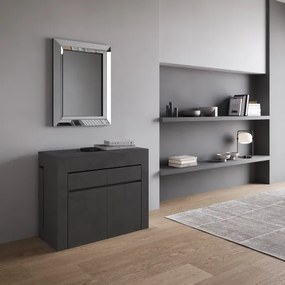 Consolle con doppia panca allungabile a 302 cm ELIA Antracite spatolato