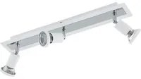 Spot Moderno Sarria In Acciaio Bianco 3 Luci Gu10 4,5W Ip20