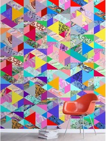 Carta da parati Triangoli XXL multicolore, 46.5 cm x 8.37 m