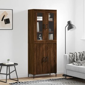 Credenza Rovere Marrone 69,5x34x180 Cm İn Legno Multistrato /