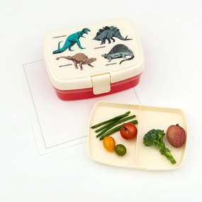Portapranzo per bambini rosso/color crema Prehistoric Land – Rex London