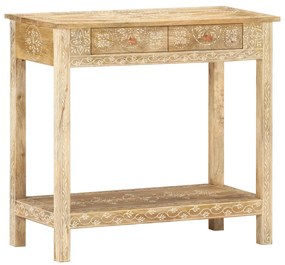 Tavolo consolle 80x35x74 cm in legno massello di mango